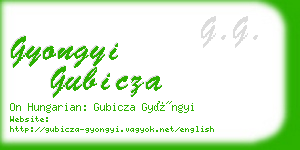 gyongyi gubicza business card